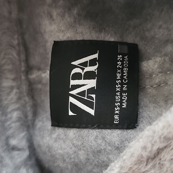 Zara Boucle Bomber Jacket Blogger Coat Size XS in Light Gray - Picture 16 of 16